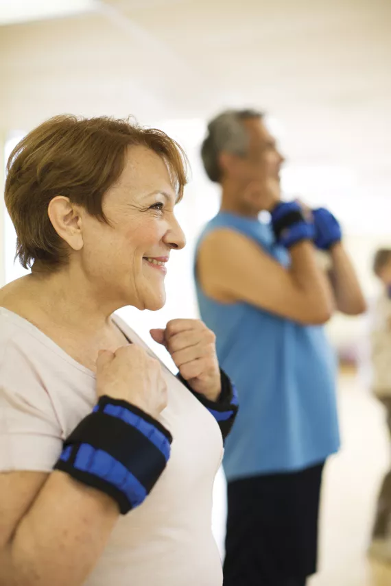 Active Older Adults Exercising
